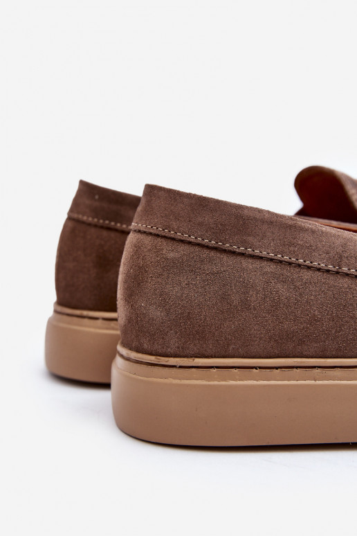 seemisnakhsed Stiilsed meestejalatsid Mokassiinid Zazoo 1574 beeži värvi