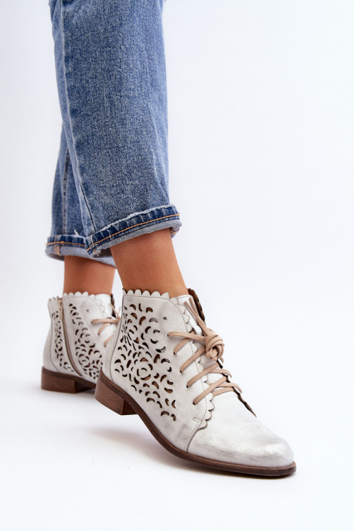 Zazoo 2871 Saapad Pealiste omad nööritavad Hõbedat värvi Zazoo 2871 Saapad Pealiste omad nööritavad Hõbedat värvi