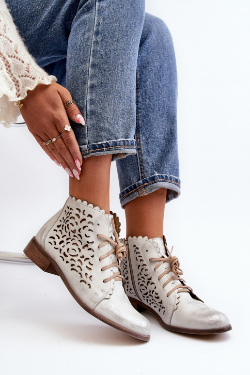 Zazoo 2871 Saapad Pealiste omad nööritavad Hõbedat värvi Zazoo 2871 Saapad Pealiste omad nööritavad Hõbedat värvi