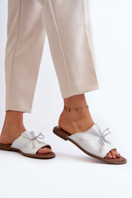 Zazoo 2659 Plätud naturaalsest nahast Pealiste omad Hõbedat värvi Zazoo 2659 Plätud naturaalsest nahast Pealiste omad Hõbedat värvi