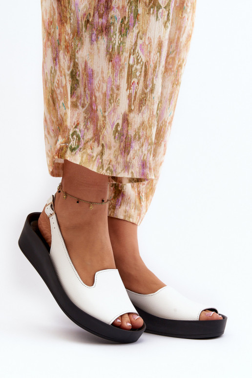 Zazoo 2893 Pealistesandaalid Pealhk na Paksj Podeszsisseie valget värvi Zazoo 2893 Pealistesandaalid Pealhk na Paksj Podeszsisseie valget värvi