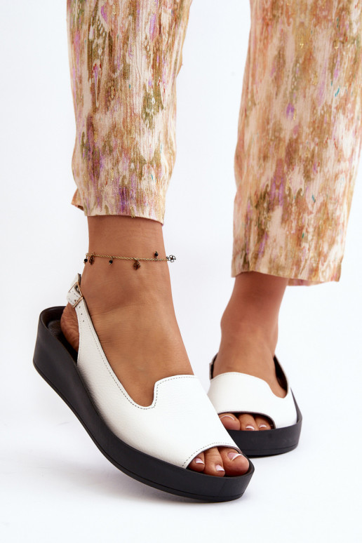 Zazoo 2893 Pealistesandaalid Pealhk na Paksj Podeszsisseie valget värvi Zazoo 2893 Pealistesandaalid Pealhk na Paksj Podeszsisseie valget värvi