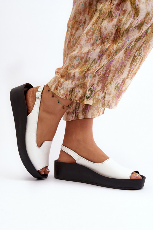 Zazoo 2893 Pealistesandaalid Pealhk na Paksj Podeszsisseie valget värvi Zazoo 2893 Pealistesandaalid Pealhk na Paksj Podeszsisseie valget värvi