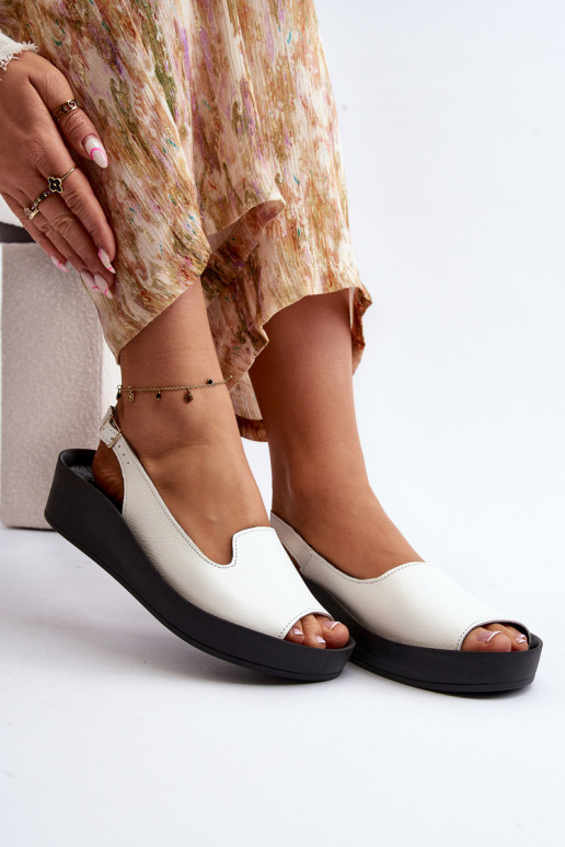 Zazoo 2893 Pealistesandaalid Pealhk na Paksj Podeszsisseie valget värvi Zazoo 2893 Pealistesandaalid Pealhk na Paksj Podeszsisseie valget värvi