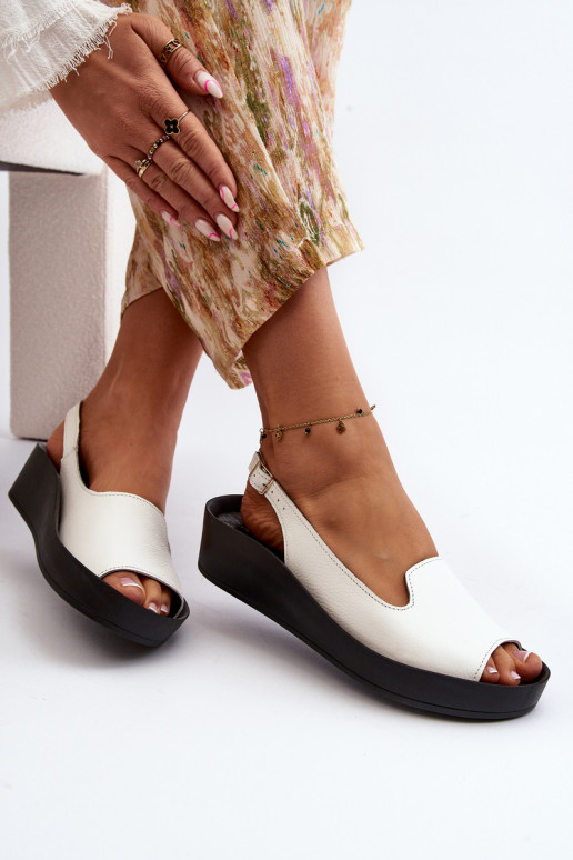 Zazoo 2893 Pealistesandaalid Pealhk na Paksj Podeszsisseie valget värvi Zazoo 2893 Pealistesandaalid Pealhk na Paksj Podeszsisseie valget värvi