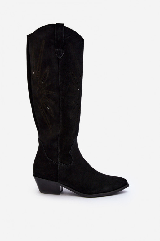 Zazoo 2909 seemisnakhsed pika säärega saapad Ažuurne Sellel ondala kontsaga msuud