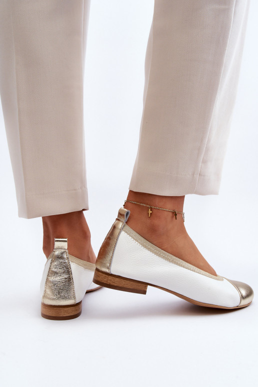 Zazoo 2890 Baleriinad Valget-Kuldset värvi