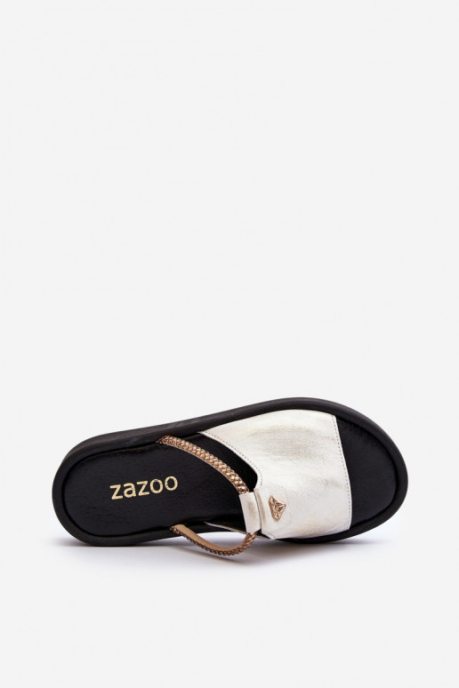 Zazoo 2896 naiste plätud Pealhk Valget-Kuldset värvi