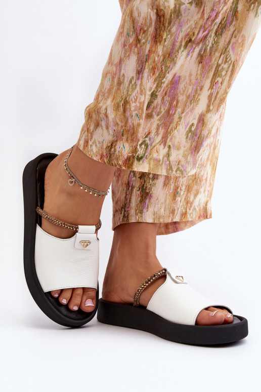 Zazoo 2896 naiste plätud Pealhk valget värvi Zazoo 2896 naiste plätud Pealhk valget värvi