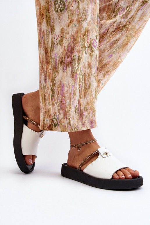 Zazoo 2896 naiste plätud Pealhk valget värvi Zazoo 2896 naiste plätud Pealhk valget värvi