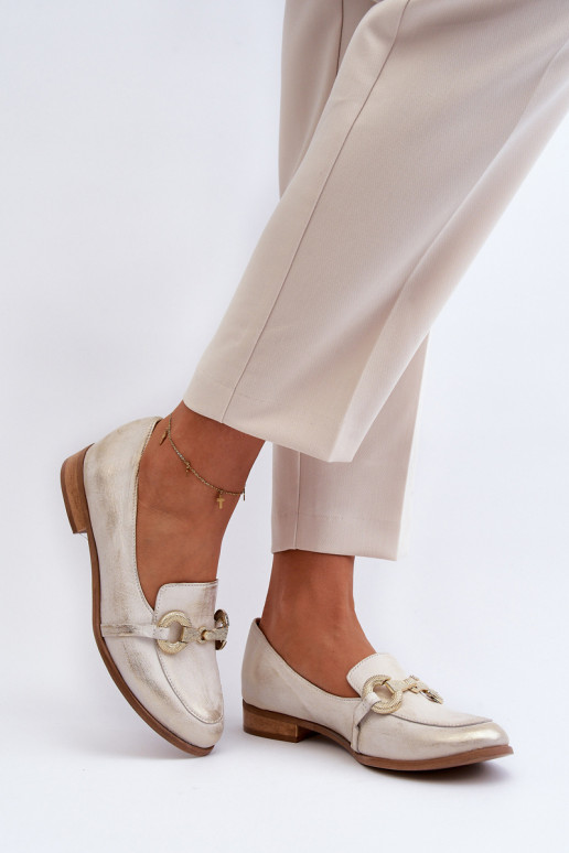 Zazoo 2880 Pealiste omad Mokassiinid Pealhk kaunistustega Kuldset värvi Zazoo 2880 Pealiste omad Mokassiinid Pealhk kaunistustega Kuldset värvi