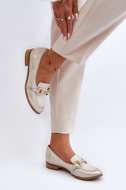 Zazoo 2880 Pealiste omad Mokassiinid Pealhk kaunistustega Kuldset värvi Zazoo 2880 Pealiste omad Mokassiinid Pealhk kaunistustega Kuldset värvi