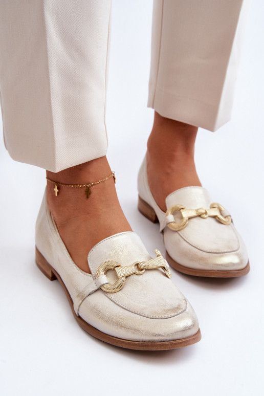 Zazoo 2880 Pealiste omad Mokassiinid Pealhk kaunistustega Kuldset värvi Zazoo 2880 Pealiste omad Mokassiinid Pealhk kaunistustega Kuldset värvi