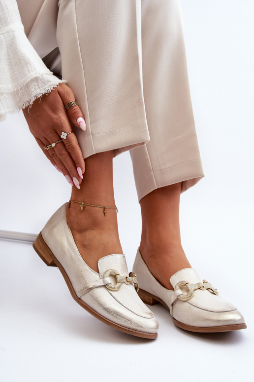 Zazoo 2880 Pealiste omad Mokassiinid Pealhk kaunistustega Kuldset värvi Zazoo 2880 Pealiste omad Mokassiinid Pealhk kaunistustega Kuldset värvi