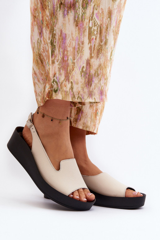 Zazoo 2893 Pealistesandaalid Pealhk na Paksj Podeszsisseie Elevandiluu värvi Zazoo 2893 Pealistesandaalid Pealhk na Paksj Podeszsisseie Elevandiluu värvi