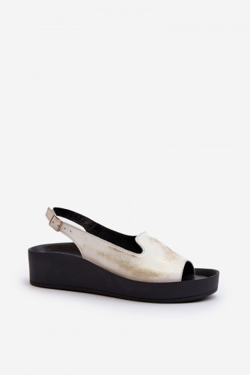 Zazoo 2893 Pealistesandaalid Pealhk na Paksj Podeszsisseie Kuldset värvi Przecierany