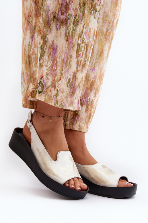 Zazoo 2893 Pealistesandaalid Pealhk na Paksj Podeszsisseie Kuldset värvi Przecierany Zazoo 2893 Pealistesandaalid Pealhk na Paksj Podeszsisseie Kuldset värvi Przecierany