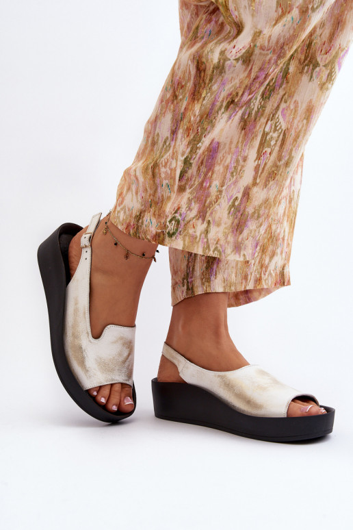 Zazoo 2893 Pealistesandaalid Pealhk na Paksj Podeszsisseie Kuldset värvi Przecierany Zazoo 2893 Pealistesandaalid Pealhk na Paksj Podeszsisseie Kuldset värvi Przecierany