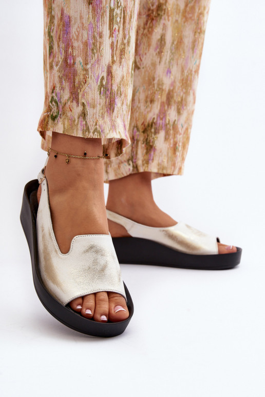 Zazoo 2893 Pealistesandaalid Pealhk na Paksj Podeszsisseie Kuldset värvi Przecierany Zazoo 2893 Pealistesandaalid Pealhk na Paksj Podeszsisseie Kuldset värvi Przecierany