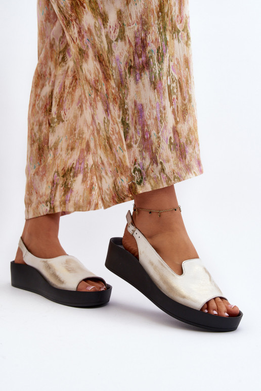 Zazoo 2893 Pealistesandaalid Pealhk na Paksj Podeszsisseie Kuldset värvi Przecierany Zazoo 2893 Pealistesandaalid Pealhk na Paksj Podeszsisseie Kuldset värvi Przecierany