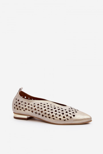 Zazoo 2883 aedadega ballerina kingad naturaalsest nahast, kuldne
