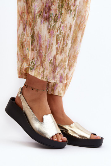 Zazoo 2893 Pealistesandaalid Pealhk na Paksj Podeszsisseie Kuldset värvi 2