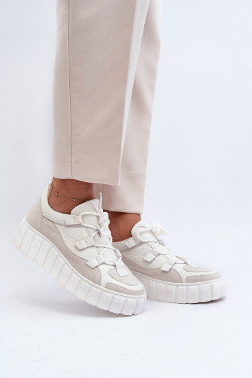 Pealiste omad Pealhk spordijalatsid platvormiga M01/1 Zazoo Elevandiluu värvi 2