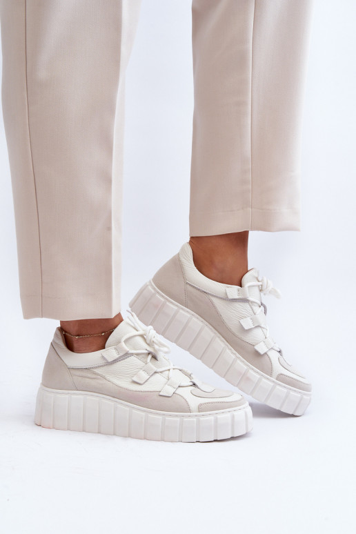 Pealiste omad Pealhk spordijalatsid platvormiga M01/1 Zazoo Elevandiluu värvi