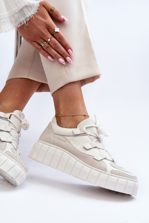 Pealiste omad Pealhk spordijalatsid platvormiga M01/1 Zazoo Elevandiluu värvi