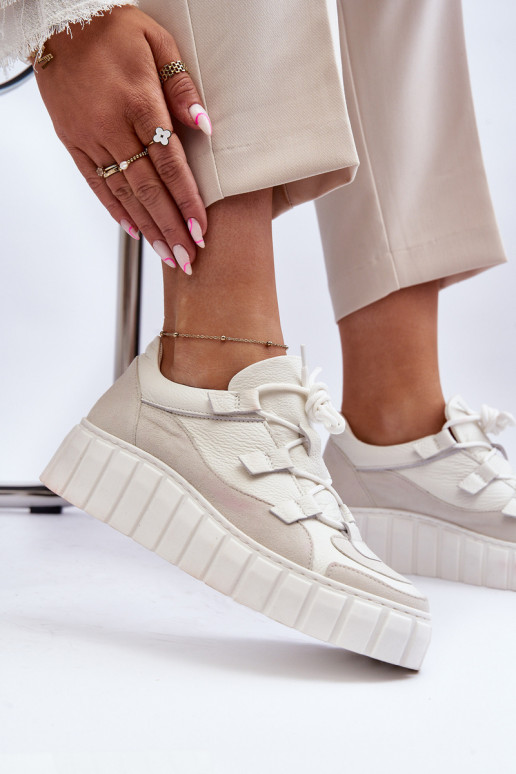 Pealiste omad Pealhk spordijalatsid platvormiga M01/1 Zazoo Elevandiluu värvi