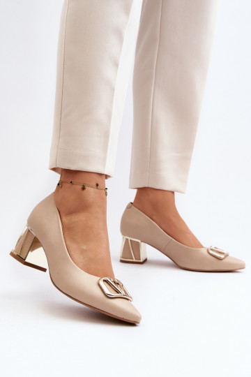 Elegantsed Kingad kaunistustega Laura Messi 2740 beeži värvi 2