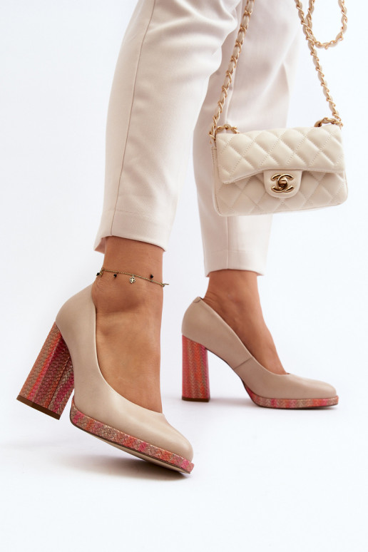 Kingad kõrge jämeda kontsaga Laura Messi 2746 Elevandiluu värvi Kingad kõrge jämeda kontsaga Laura Messi 2746 Elevandiluu värvi