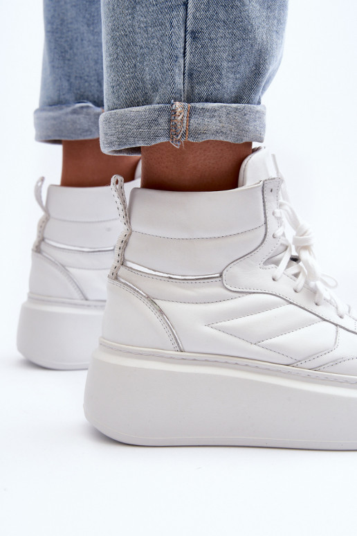 Zazoo 3392/X Pealiste omad Pealhk spordijalatsid platvormiga valget värvi