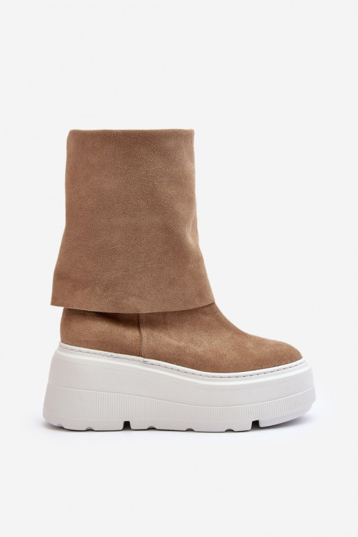 Zazoo 3410 seemisnakhsed Pealiste omad Pealiste poolsaapad platvormiga beeži värvi Zazoo 3410 seemisnakhsed Pealiste omad Pealiste poolsaapad platvormiga beeži värvi