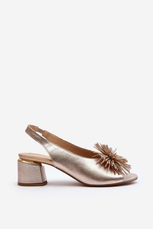 Pealistesandaalid kaunistustega Laura Messi 2719 Kuldset värvi Pealistesandaalid kaunistustega Laura Messi 2719 Kuldset värvi