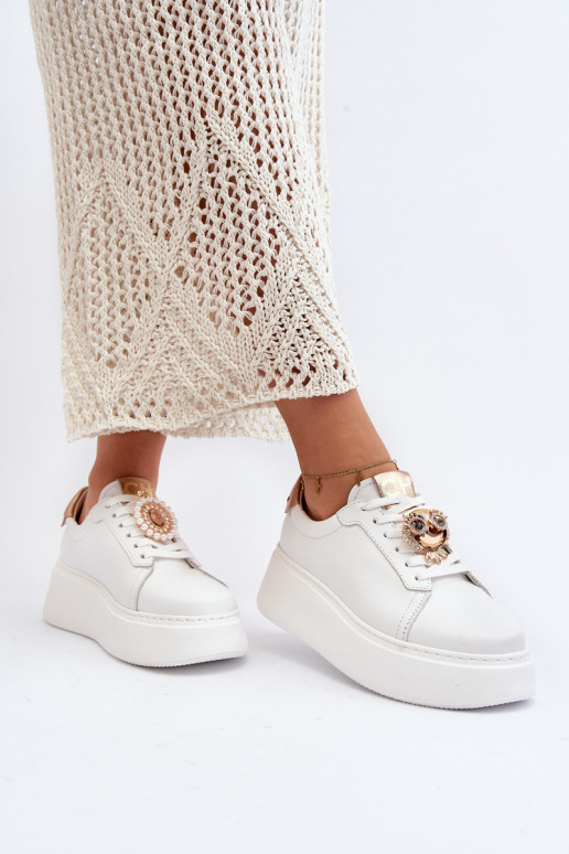 Pealiste omad Pealhk Sneakers tüüpi jalanõud CheBello 4411 valget värvi Pealiste omad Pealhk Sneakers tüüpi jalanõud CheBello 4411 valget värvi