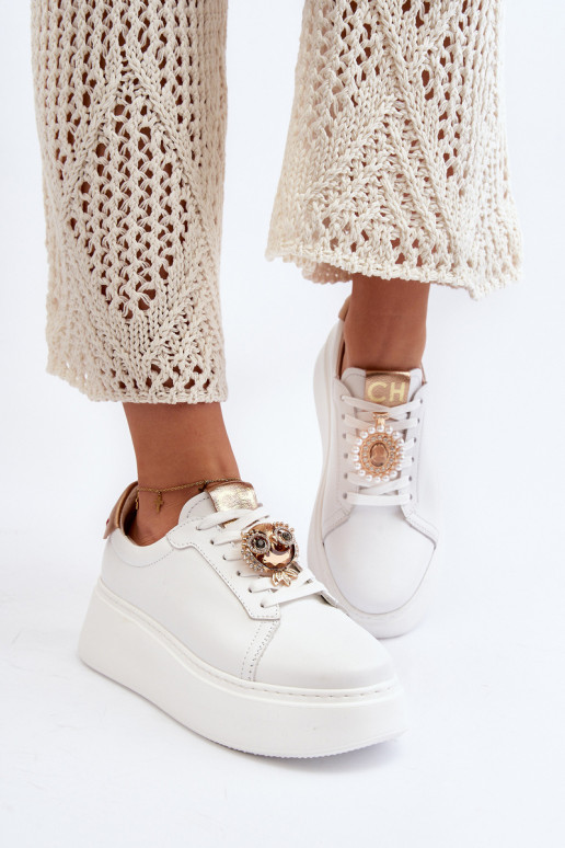 Pealiste omad Pealhk Sneakers tüüpi jalanõud CheBello 4411 valget värvi Pealiste omad Pealhk Sneakers tüüpi jalanõud CheBello 4411 valget värvi