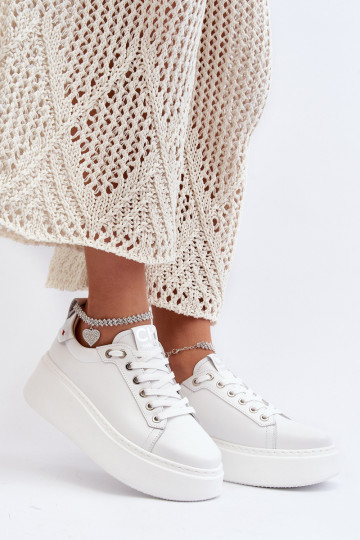 Pealhk Pealiste omad Sneakers tüüpi jalanõud Käevõruga CheBello 4406 valget värvi 2