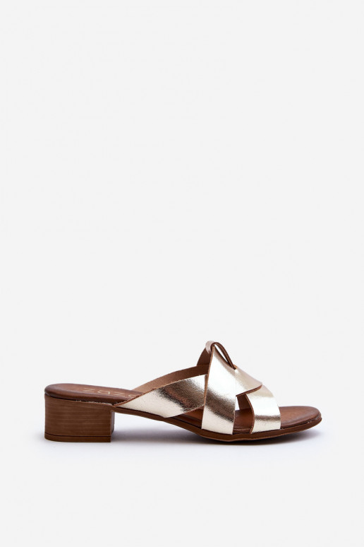 Zazoo 40236 Plätud naturaalsest nahast Pealiste omad Sellel ondala kontsaga Kuldset värvi