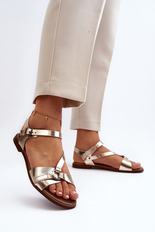 Zazoo 40182 Pealistesandaalid Pealiste omad Kuldset värvi Zazoo 40182 Pealistesandaalid Pealiste omad Kuldset värvi