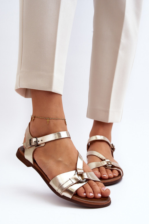 Zazoo 40182 Pealistesandaalid Pealiste omad Kuldset värvi Zazoo 40182 Pealistesandaalid Pealiste omad Kuldset värvi