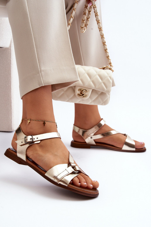 Zazoo 40182 Pealistesandaalid Pealiste omad Kuldset värvi Zazoo 40182 Pealistesandaalid Pealiste omad Kuldset värvi