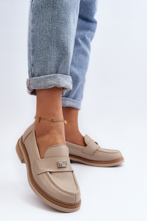 Zazoo 20165 Pealhk naiste mokassiinid beeži värvi Zazoo 20165 Pealhk naiste mokassiinid beeži värvi