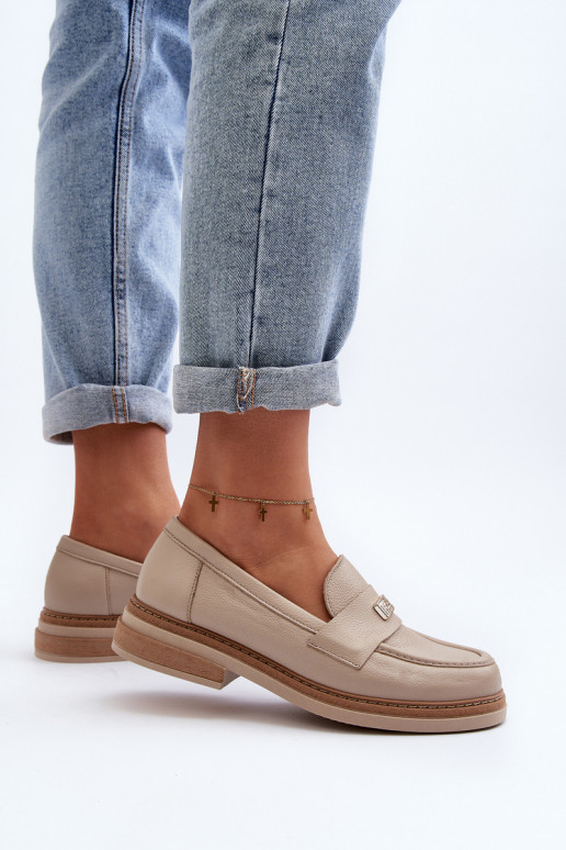 Zazoo 20165 Pealhk naiste mokassiinid beeži värvi Zazoo 20165 Pealhk naiste mokassiinid beeži värvi