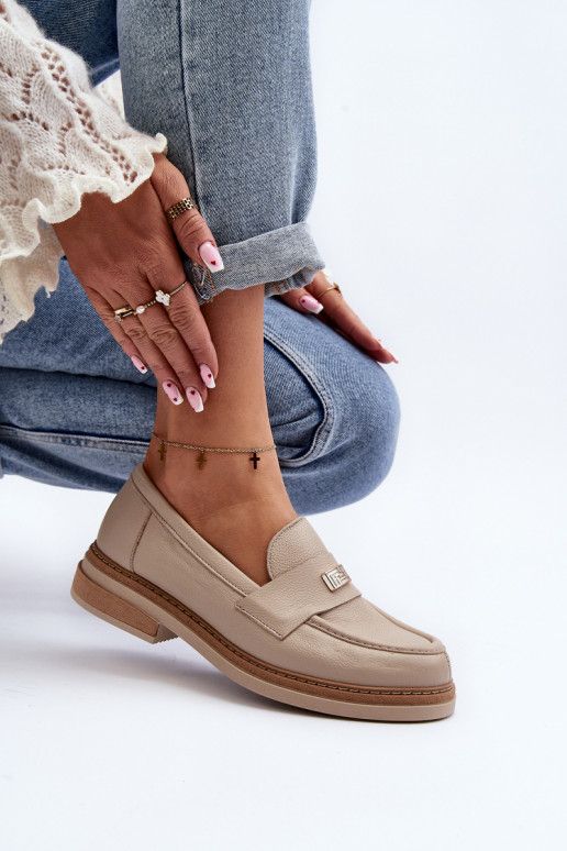 Zazoo 20165 Pealhk naiste mokassiinid beeži värvi Zazoo 20165 Pealhk naiste mokassiinid beeži värvi