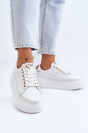 Pealiste omad Pealhk Sneakers tüüpi jalanõud platvormiga CheBello 4367 valget värvi