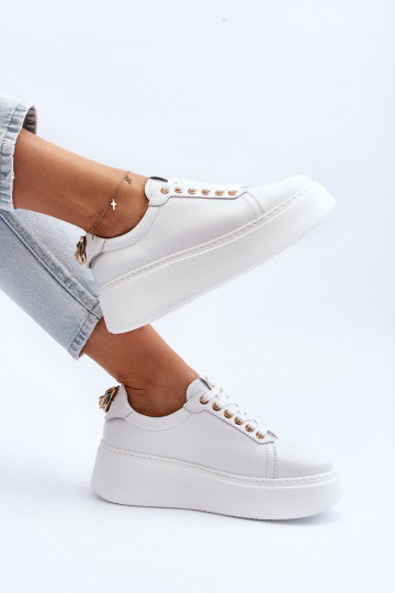 Pealiste omad Pealhk Sneakers tüüpi jalanõud platvormiga CheBello 4367 valget värvi 2