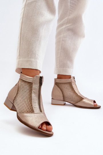 Pealhk Pealiste poolsaapad laiade nööridegaOdkrytymi Palcami Sellel onciejka 06413-25 Kuldset värvi