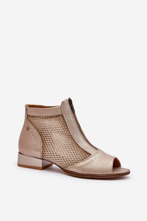 Pealhk Pealiste poolsaapad laiade nööridegaOdkrytymi Palcami Sellel onciejka 06413-25 Kuldset värvi