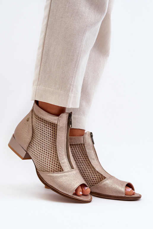 Pealhk Pealiste poolsaapad laiade nööridegaOdkrytymi Palcami Sellel onciejka 06413-25 Kuldset värvi